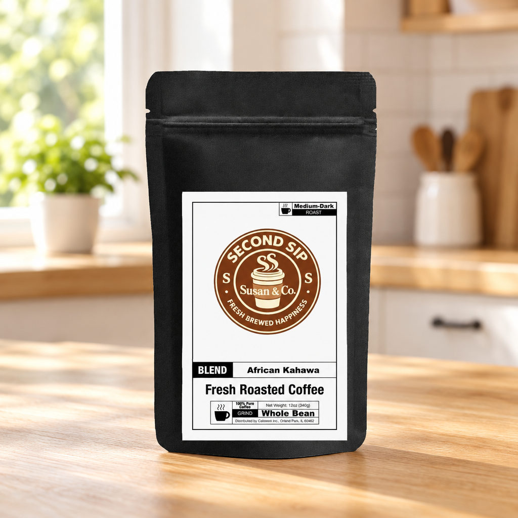 African Kahawa Blend on a kitchen table