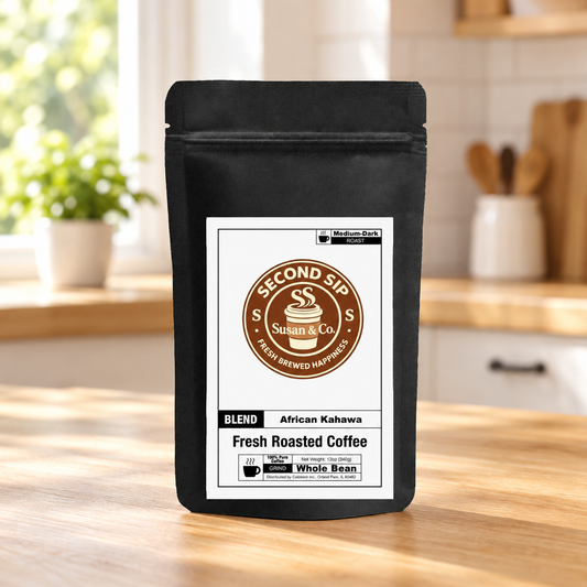 African Kahawa Blend on a kitchen table