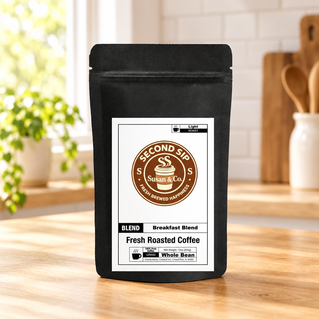 Breakfast Blend on a kitchen table