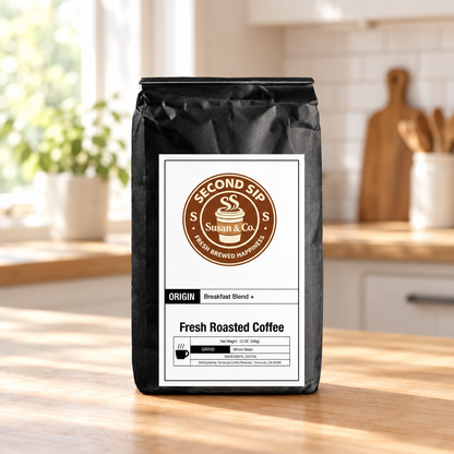 Breakfast Blend + on a kitchen table