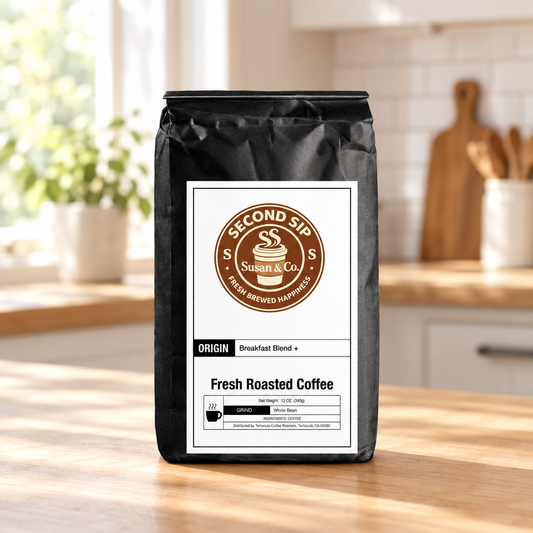 Breakfast Blend + on a kitchen table