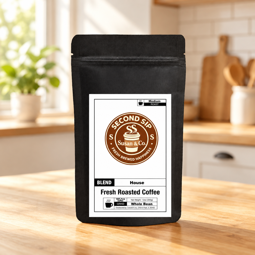House Blend on a kitchen table