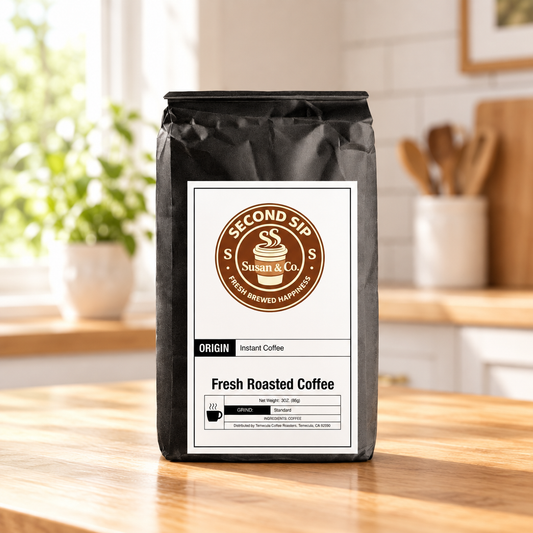 Instant Coffee on a kitchen table